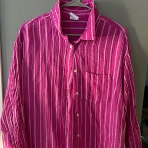 GAP Pink Striped womens Shirt